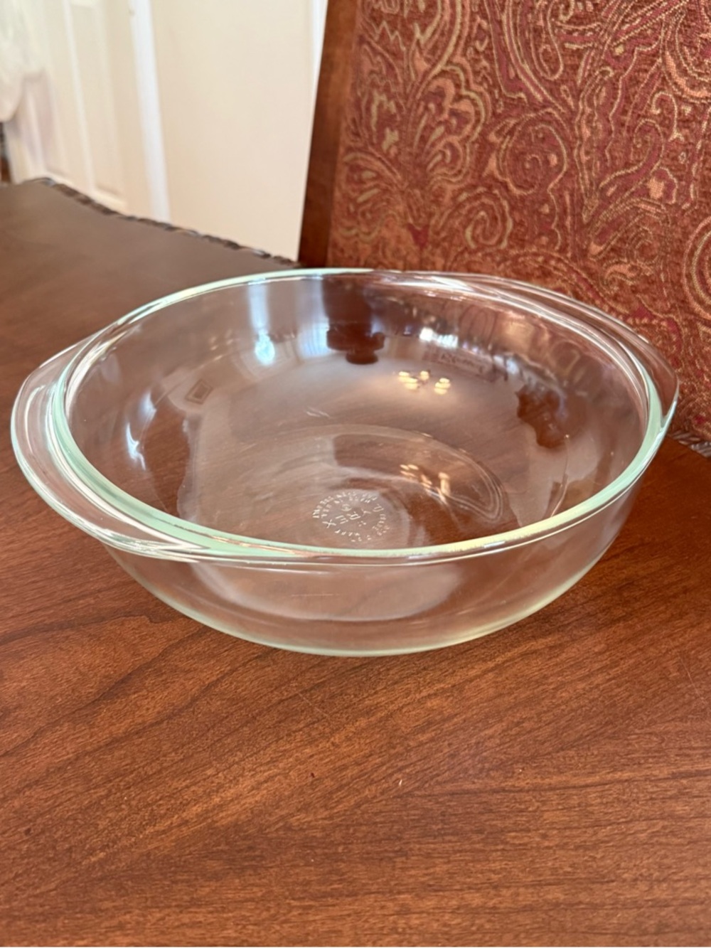 Vintage PYREX #026 3-Qt Glass Baking Dish / Casserole Roaster Bottom w/ Handles - Picture 4 of 13